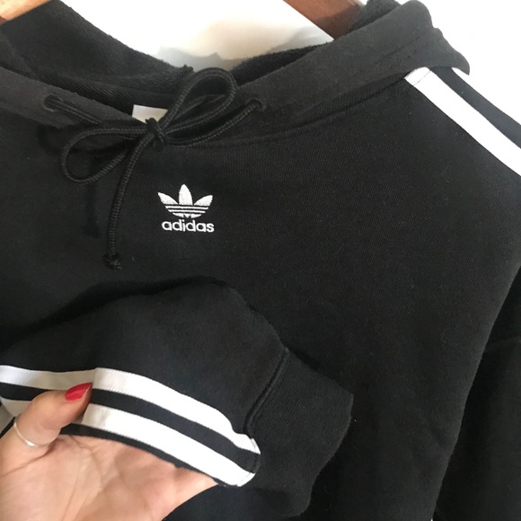 Adidas Black Cropped Sweatshirt - Picture 5 of 6